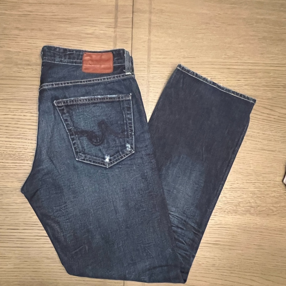 AG Adriano Goldschmied Dark Blue Straight Jeans
